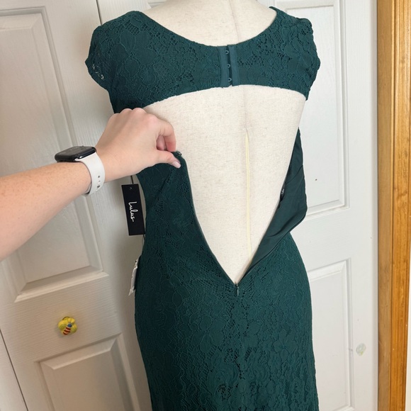 Lulu's Green Lace Maxi Dress - Picture 7 of 14